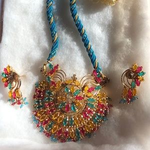 Earring and necklace set Indian Bollywood Wedding